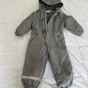 H&M Gray Snowsuit with Hood 2-3Y